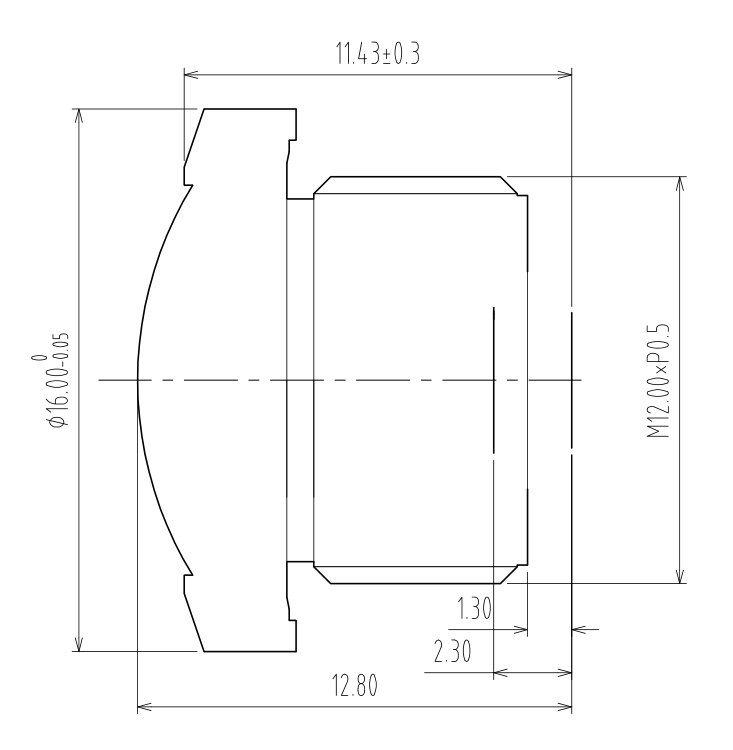 1mm Fisheye Lens datasheet