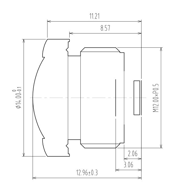 1.45mm Lens Drawing