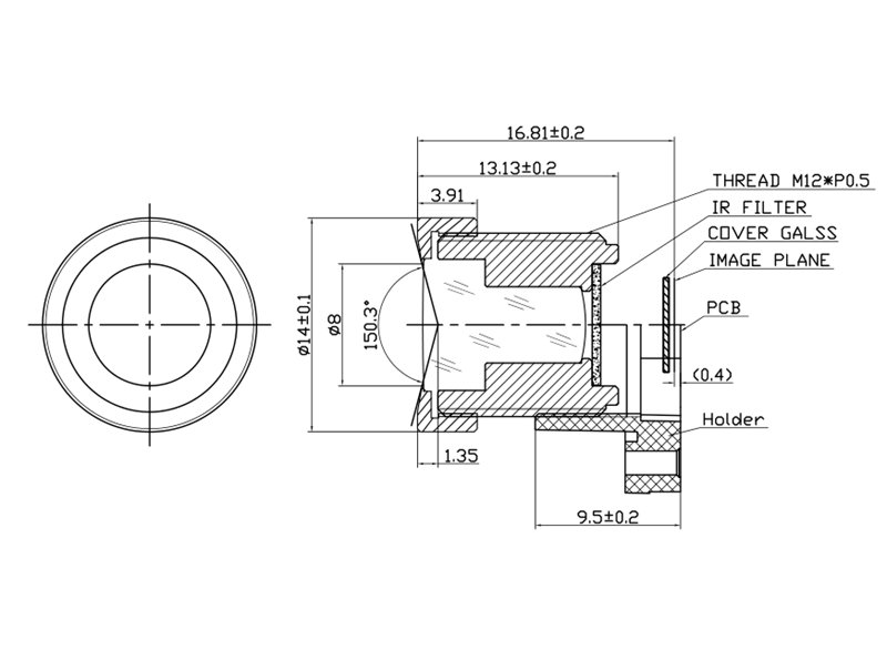 Backup Camera Lens Drawing