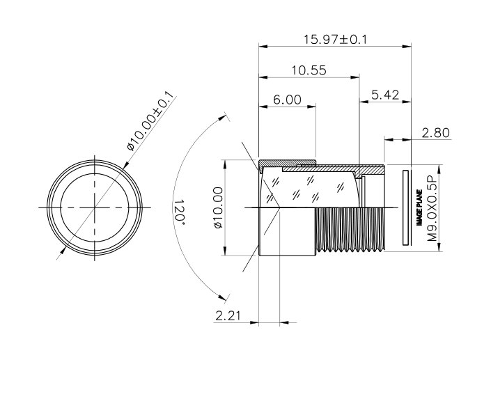 3.65mm Lens Drawing 