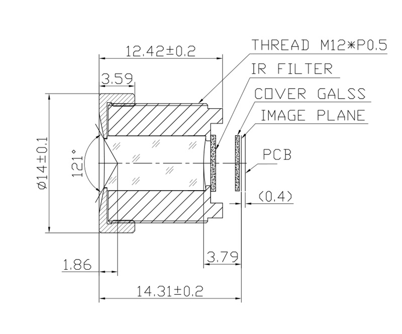 car side view lens drawing