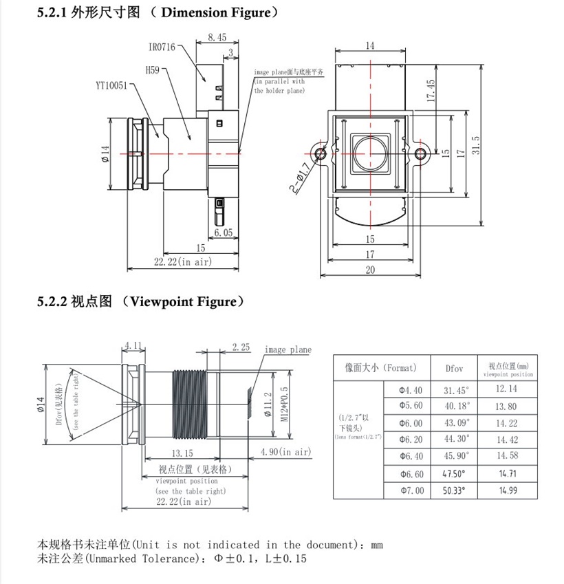 6MP Lens layout